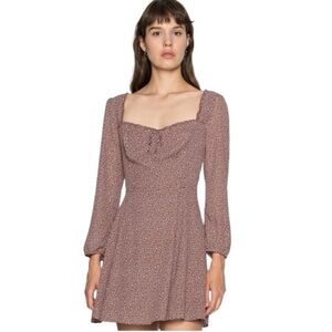 NWT Abercrombie & Fitch Brown Tie-back Mini Dress